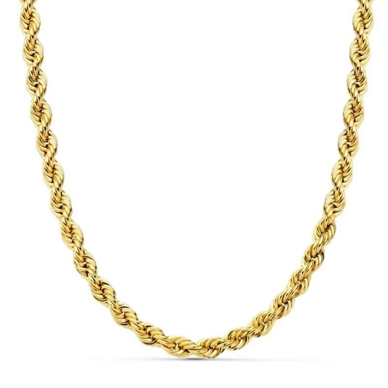 Cordón cadena oro 18k salomónico 50cm. normal 5mm. [AA1574]