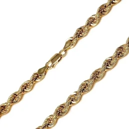 Cordón cadena oro 18k salomónico 50cm. normal 5mm. [AA1574]