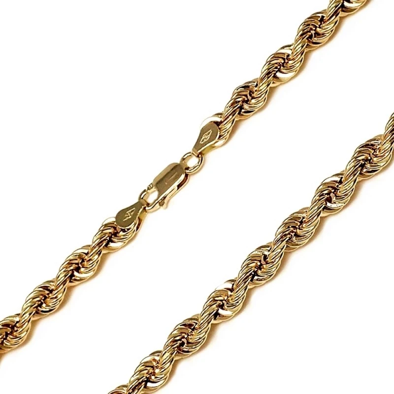 Cordón cadena oro 18k salomónico 60cm. normal 5mm. [AA1575]
