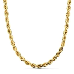 Cordón cadena oro 18k salomónico 50cm. ligero 5.5mm. [AA1576]