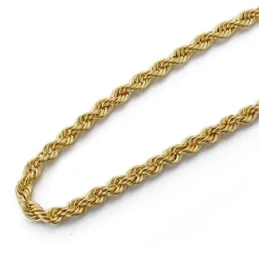 Cordón cadena oro 18k salomónico 45cm. normal 3.5mm. [AA1590]
