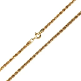 Cordón cadena oro 18k salomónico 50cm. ligero 3.5mm. [AA1591]