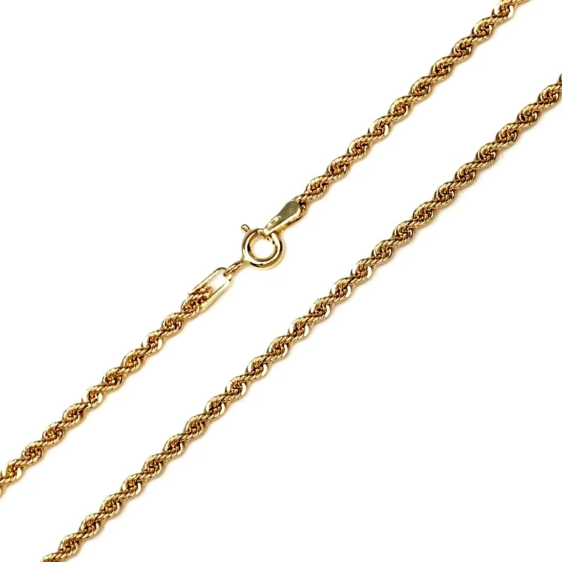 Cordón cadena oro 18k salomónico 50cm. ligero 3.5mm. [AA1591]