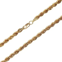 Cordón cadena oro 18k salomónico 45cm. normal 4mm. [AA1592]
