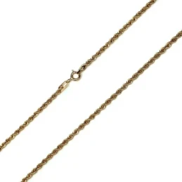 Cordón cadena oro 18k salomónico 45cm. normal 2mm. [AA1597]
