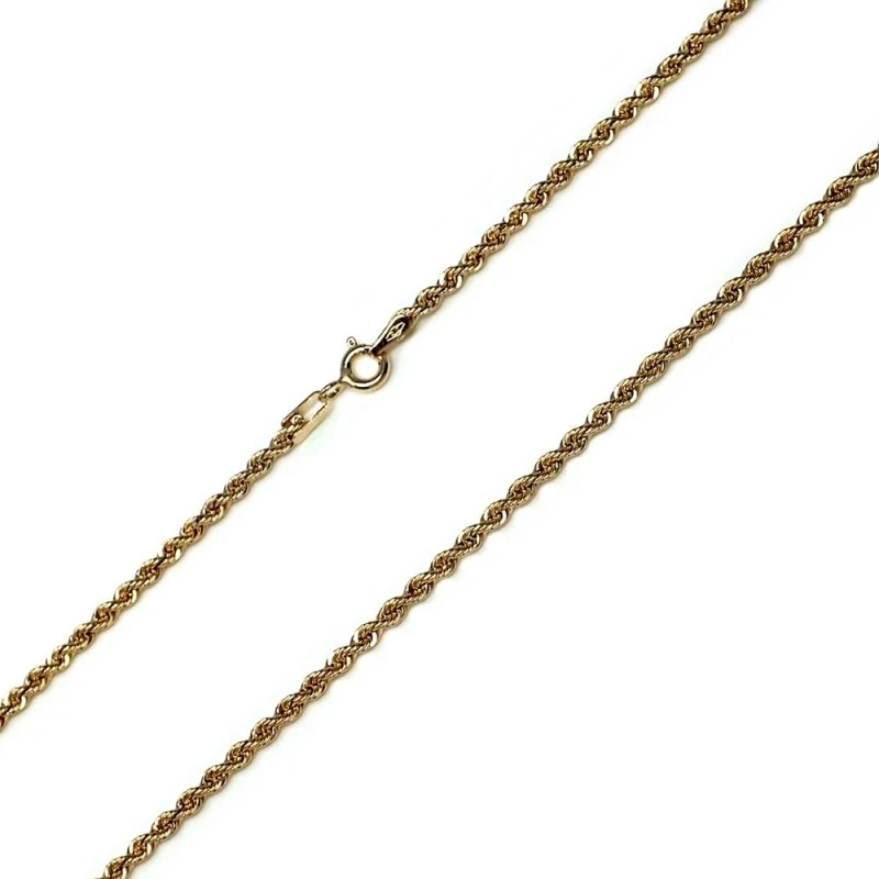 Cordón cadena oro 18k salomónico 45cm. normal 2mm. [AA1597]