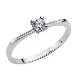 Solitario oro blanco 18k circonitas 3mm. [AA1655]