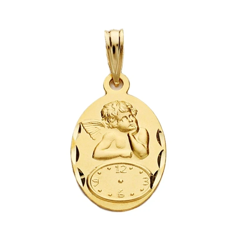 Medalla oro 9k ángel reloj 19mm. [AA1724GR]
