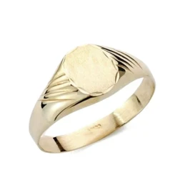 Sello oro 9k cadete oval galloneado [AA1733GR]