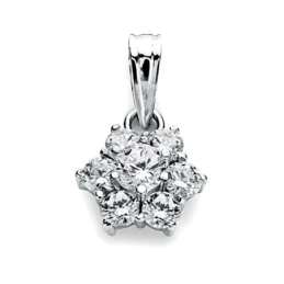 Colgante oro blanco 18k circonitas cuajo 10mm. [AA1818]