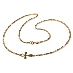 Gargantilla oro 18k cruz de la vida 42cm. [AA1857]
