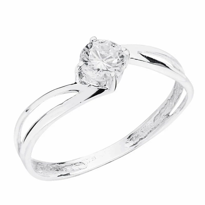 Solitario oro blanco 18k 4.5mm [AA1945]
