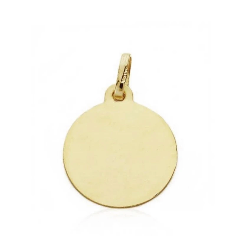 Medalla oro 18k San Rafael 16mm. labrado tallado [AA2546]