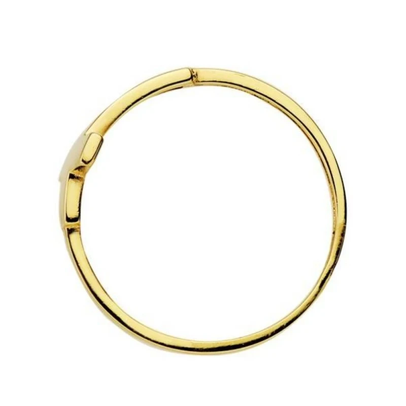 Sortija oro 18k cruz bisel lisa [AA2256]