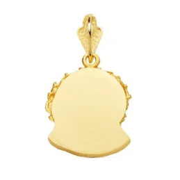 Cabeza rostro Cristo oro 18k Murillo 24mm.  [AA2313]