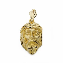 Cabeza rostro Cristo oro 18k 28mm.  [AA2316]