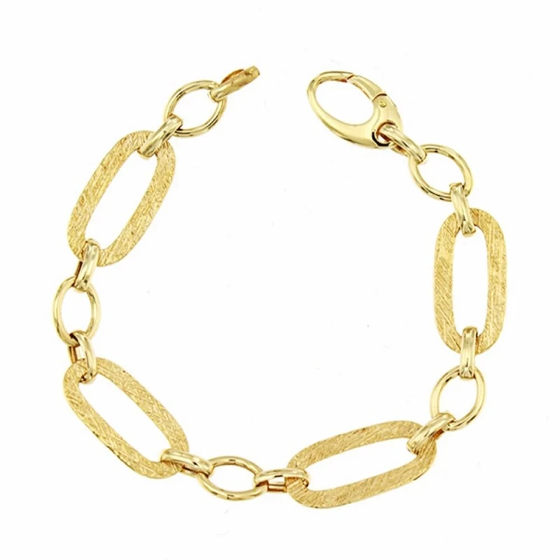 Pulsera oro 18k eslabones 19.5cm. [AA2319]