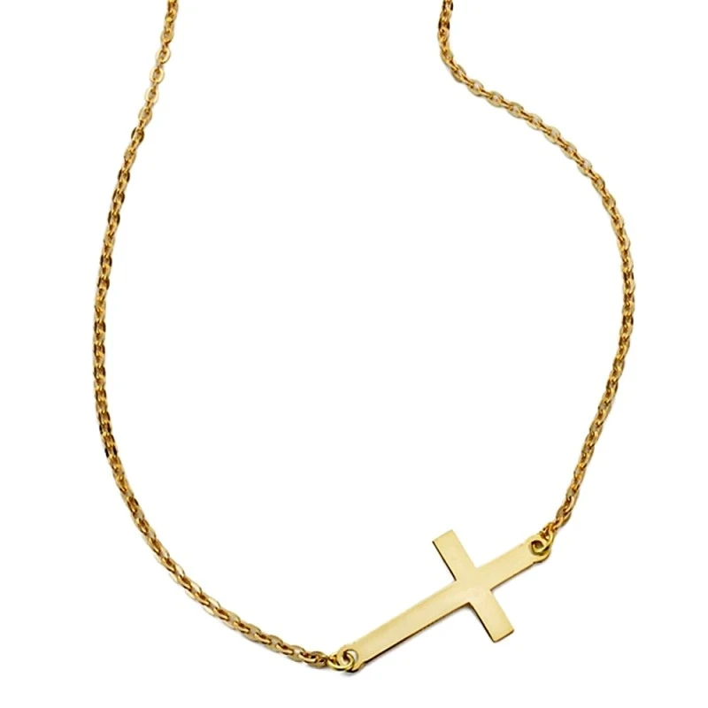 Gargantilla oro 18k 42cm. cruz 24mm.  [AA2402]