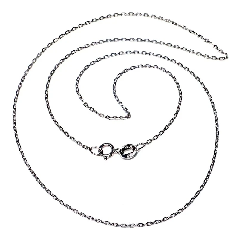Cadena oro blanco 18k forzada 40cm. [AA2422]