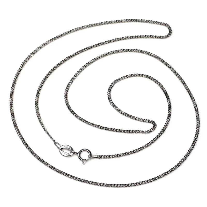 Cadena oro blanco 18k barbada 40cm. [AA2430]