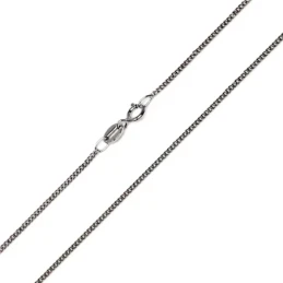 Cadena oro blanco 18k barbada 45cm. [AA2431]