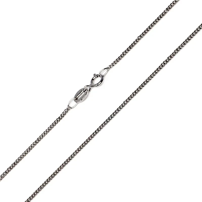 Cadena oro blanco 18k barbada 45cm. [AA2431]