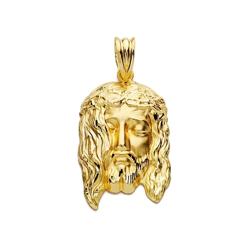 Cabeza rostro Cristo oro 18k 26mm. [AA2453]