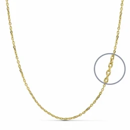 Cadena oro 18k forzada hueca 50cm. [AA2538]