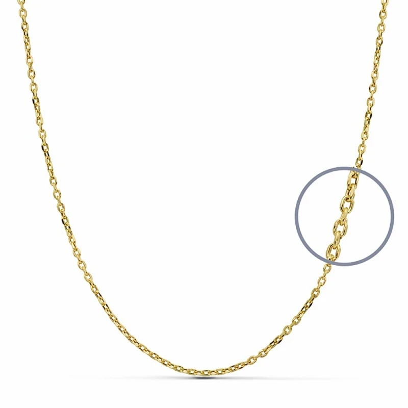 Cadena oro 18k forzada hueca 50cm. [AA2538]
