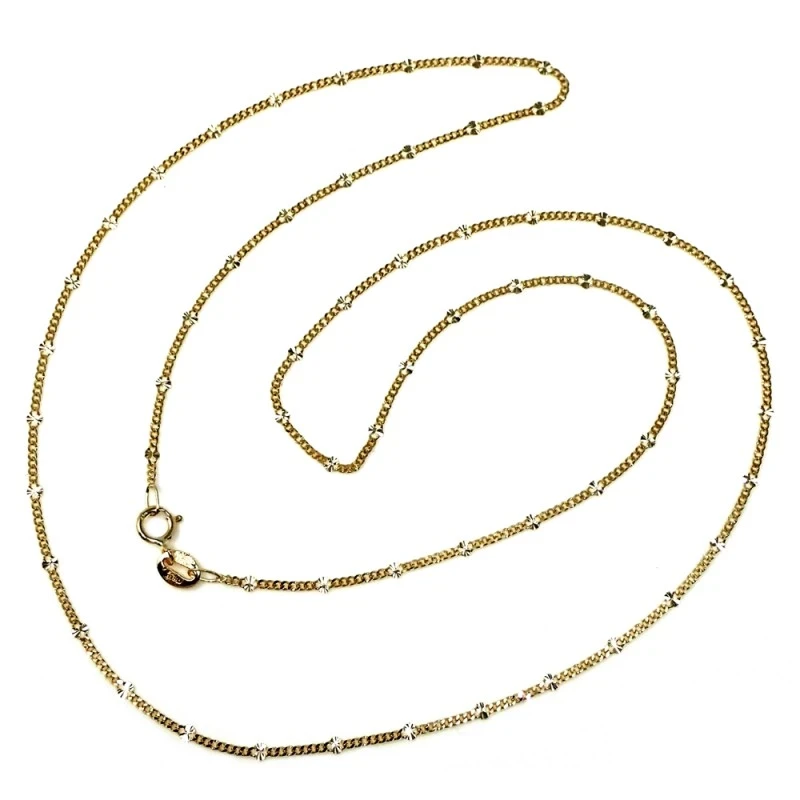 Cadena oro 18k diamantada 45cm. [AA2685]