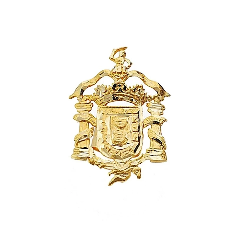 Pin solapa oro 18k escudo Melilla 20mm.  [AA1999]
