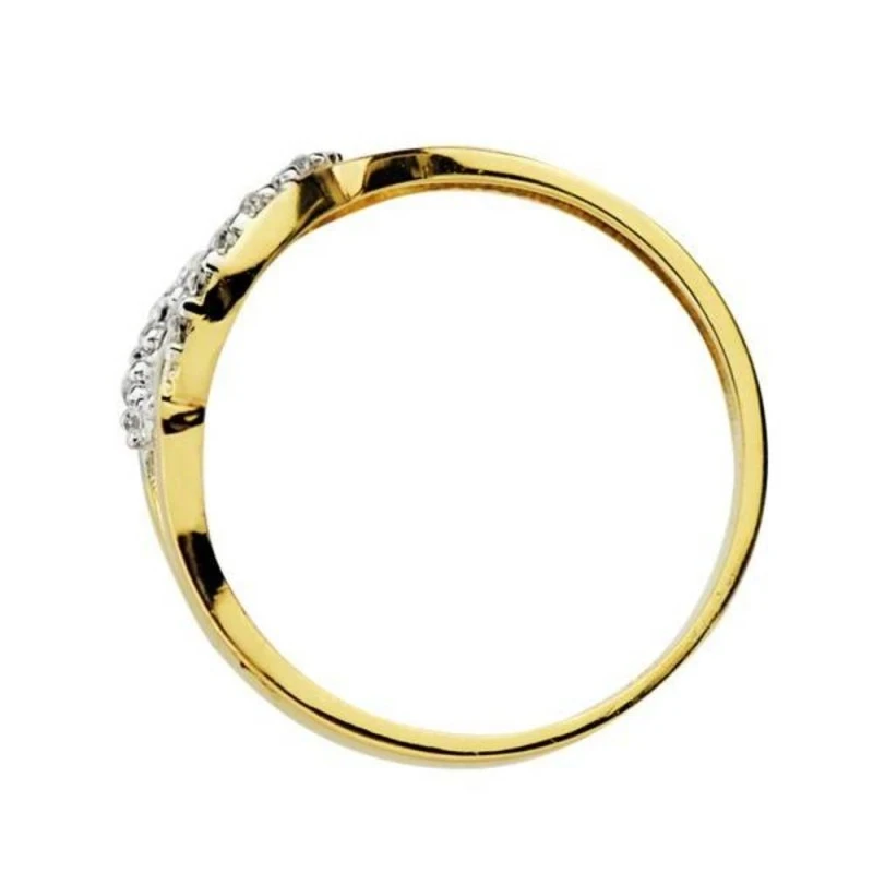 Sortija oro 18k bicolor circonitas [AA2215]