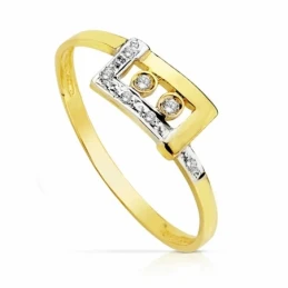Sortija oro 18k bicolor circonitas [AA2262]