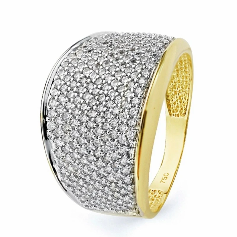Sortija oro 18k bicolor circonitas [AA2280]