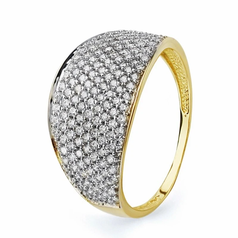 Sortija oro 18k bicolor circonitas [AA2281]