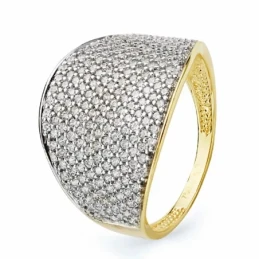 Sortija oro 18k bicolor circonitas [AA2282]