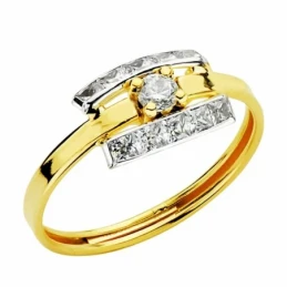 Sortija oro 18k bicolor circonitas [AA2387]