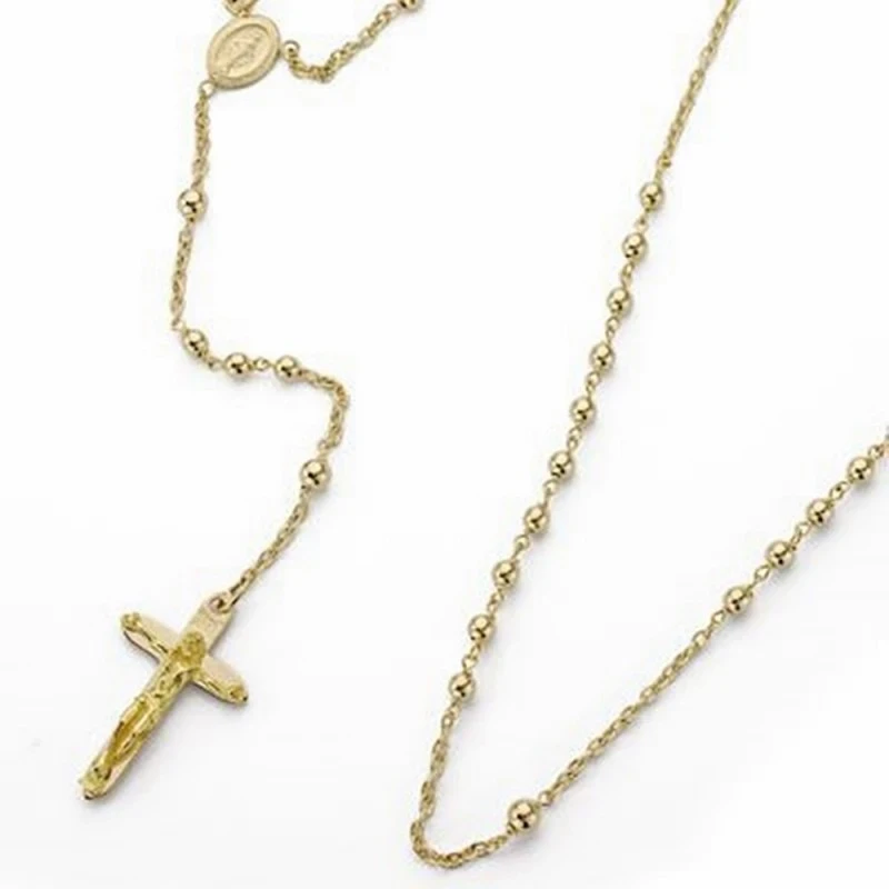 Rosario oro 18k bola 2mm. forzada 35cm. [AA2401]