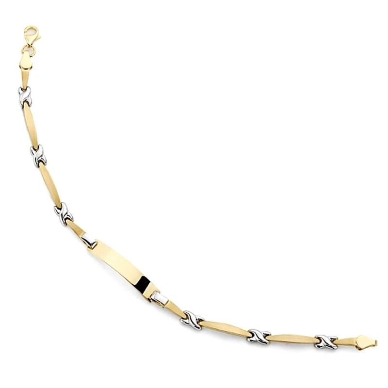 Esclava oro 18k bicolor 18cm. [AA2403]