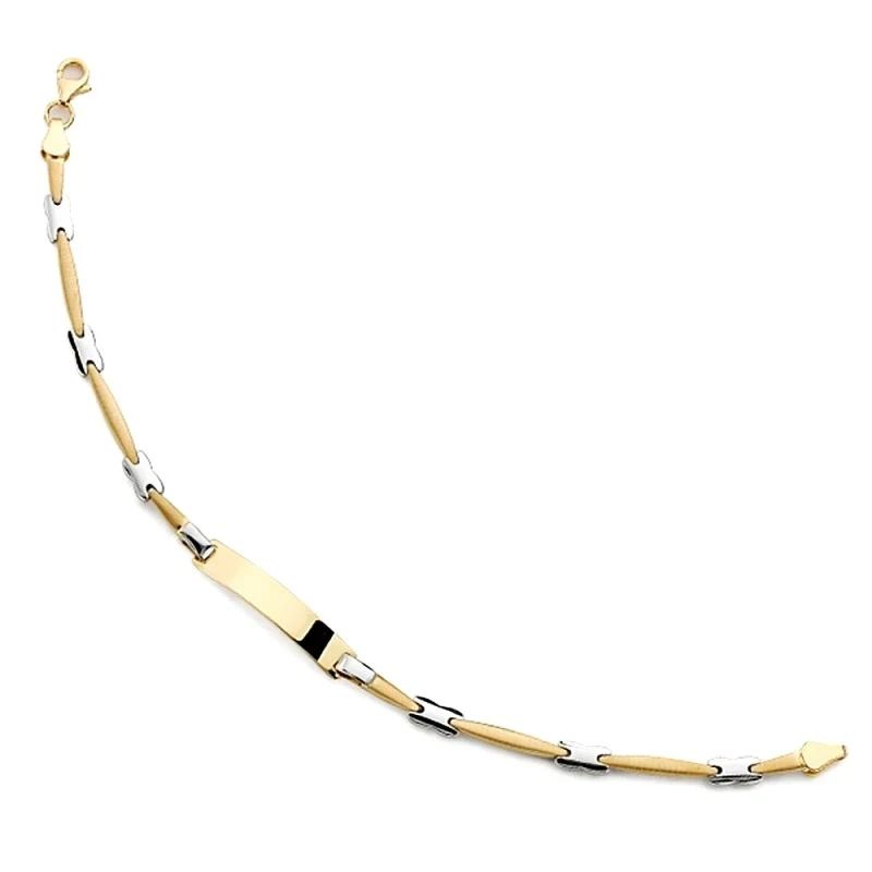 Esclava oro 18k bicolor 18cm. [AA2404]