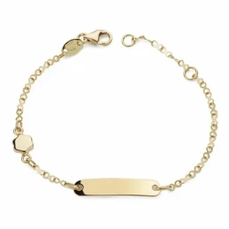 Esclava oro 18k bebé  flor 14cm. [AA2596]
