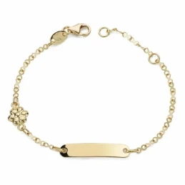 Esclava oro 18k bebé  flor 14cm. [AA2601GR]