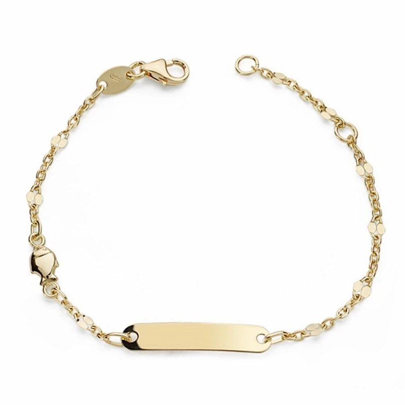 Esclava oro 18k bebé  pez 14cm. [AA2609]