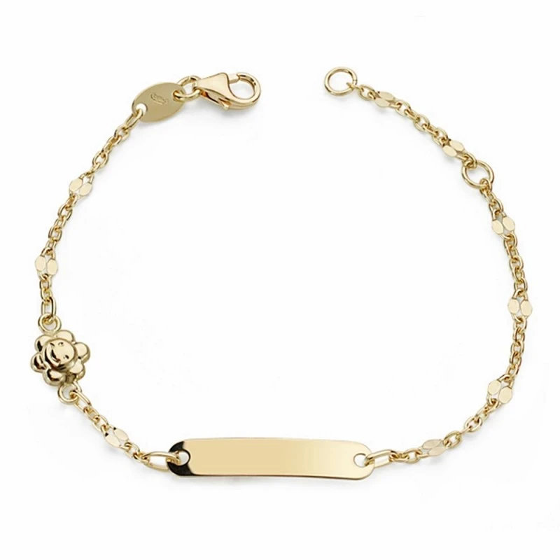 Esclava oro 18k bebé  sol 14cm. [AA2610]