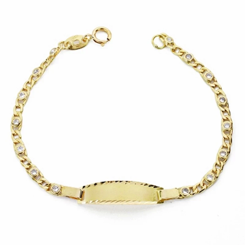 Esclava oro 18k bebé circonitas 14cm. [AA2704GR]