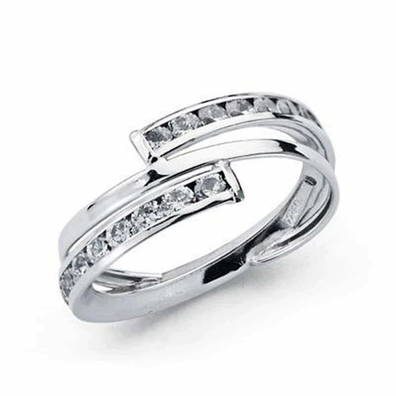 Sortija oro blanco 9k circonitas [AA2722]