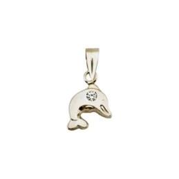 Colgante oro 18k delfín circonita 2mm. [AA4663]