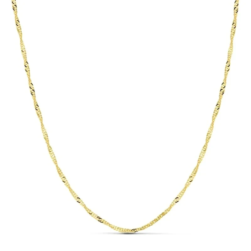 Cadena oro 18k singapur 40cm. 2mm. [AA7225]