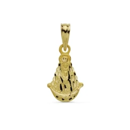 Colgante oro 18k Virgen Rocío 16mm. [AA7226]