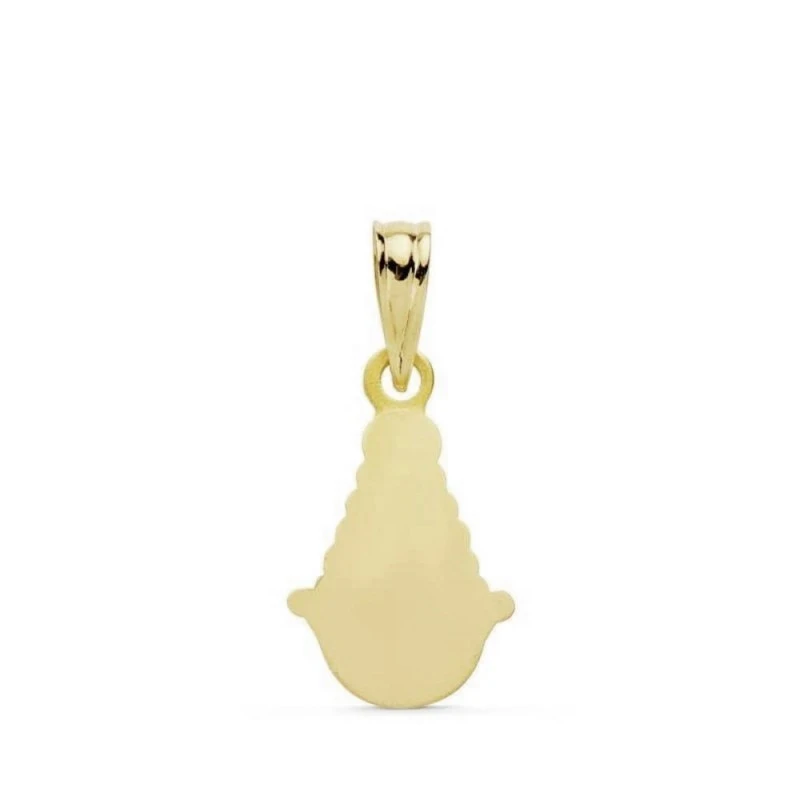 Colgante oro 18k Virgen Rocío 16mm. [AA7226]